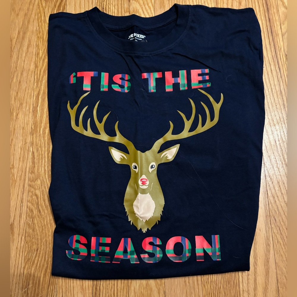 Joe Boxer ‘Tis The Season Deer Christmas Long Sleeve Tee - Size Medium